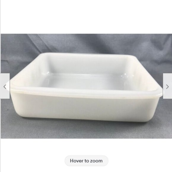 Glasbake Square Cake Pan Avocado Primrose Dream Vintage Jeannette Glass 8" - Picture 3 of 10